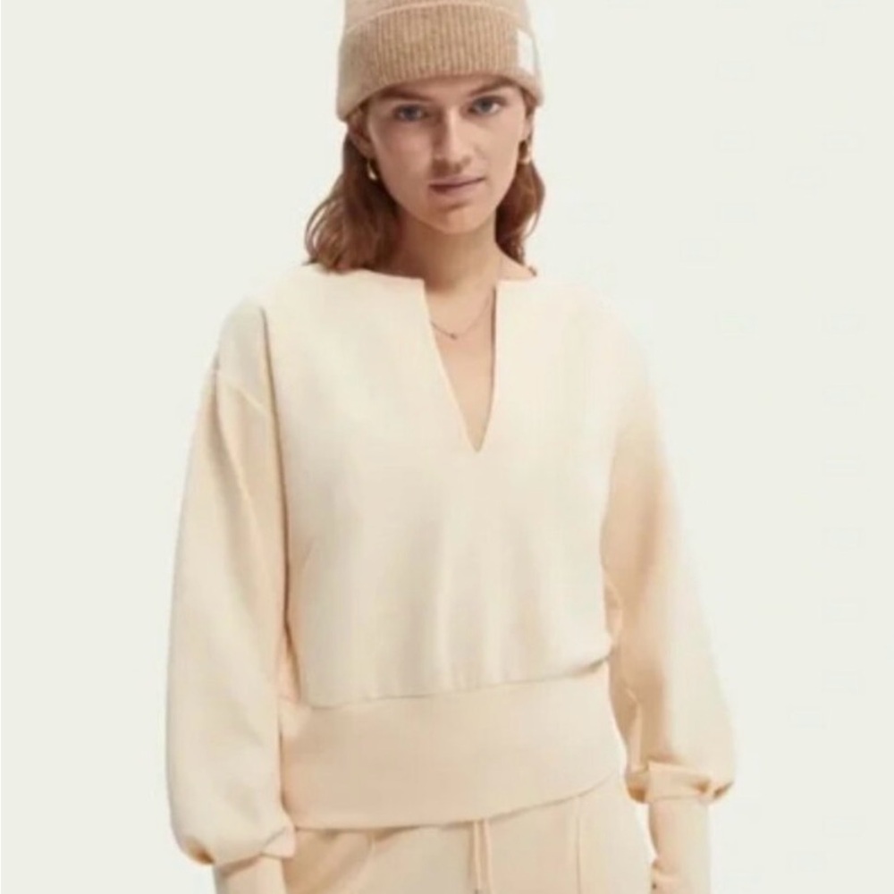 Scotch & Soda XS Cream Pullover V Neck EUC